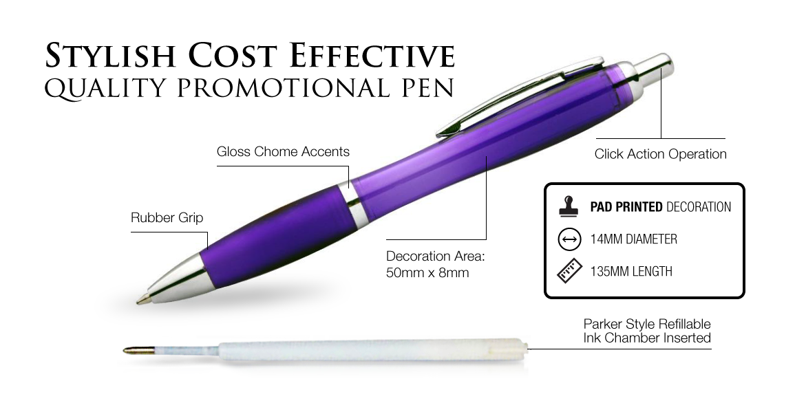 New York 11 Translucent Plastic Promotional Pens
