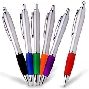 Pen Printing New York Printed Plastic Pen with Rubber Grip biro