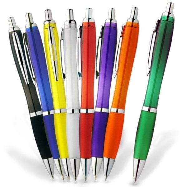 Pen Printing New York 11 Translucent Plastic Promotional Pen biro