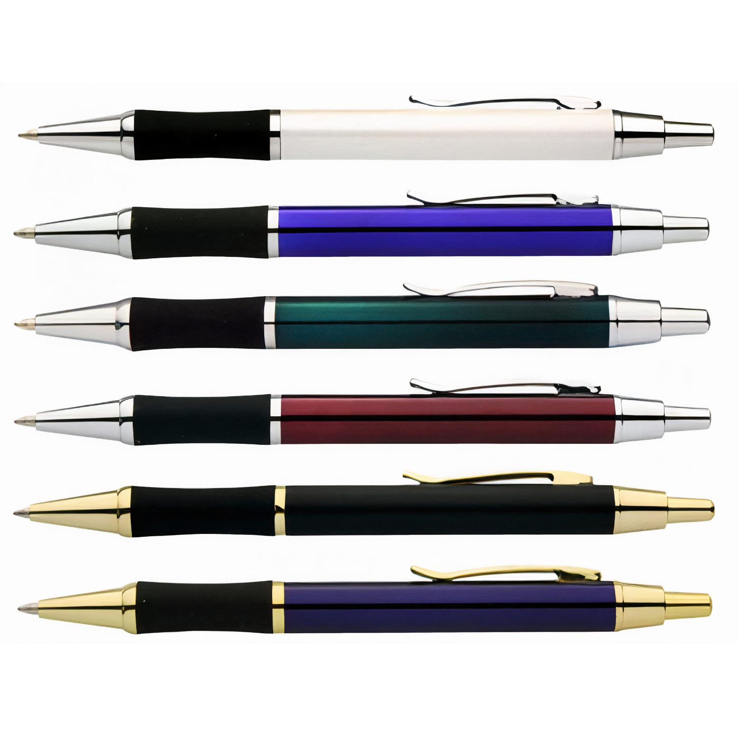 Metal Pens Laser Engraved with Rubber Grip Oxford Metal Pen high quality metal pen