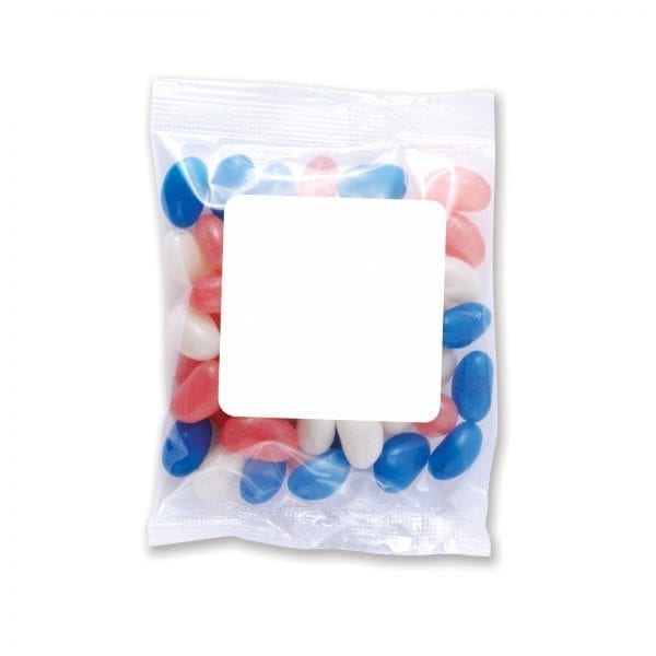 Confectionery Corporate Colour Mini Jelly Beans in 60 Gram Cello Bag bean