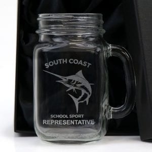 Drinkware Mason Jar Drinking Glass with Custom Logo Engraving champ
