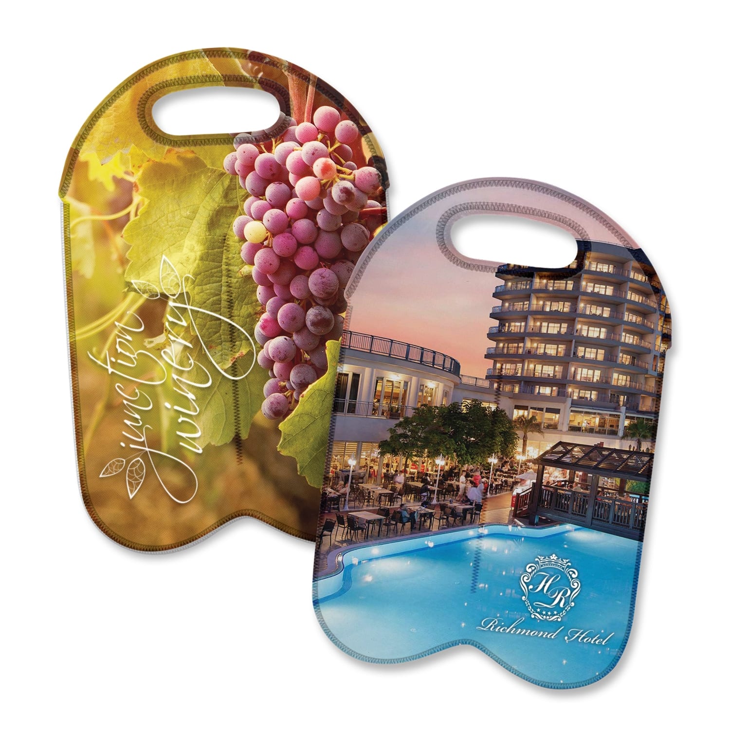 Cooler Bags Neoprene Double Wine Cooler Bag – Full Colour -