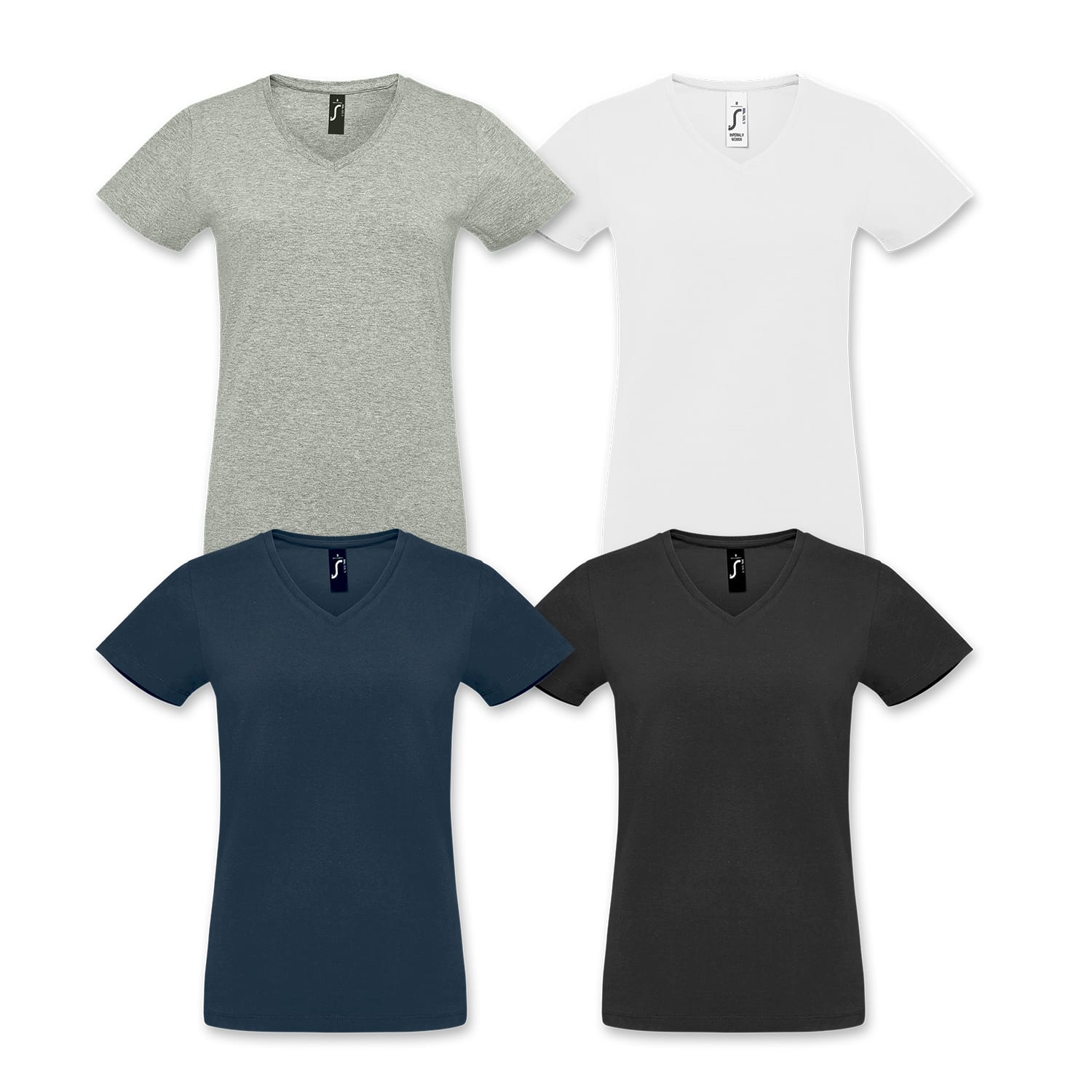 T-Shirts SOLS Imperial Womens V Neck T-Shirt Imperial