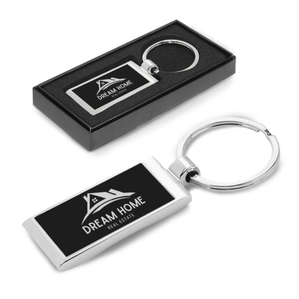 Express Offers Engraved Chrome Shiny Keyring In Gift Box etch