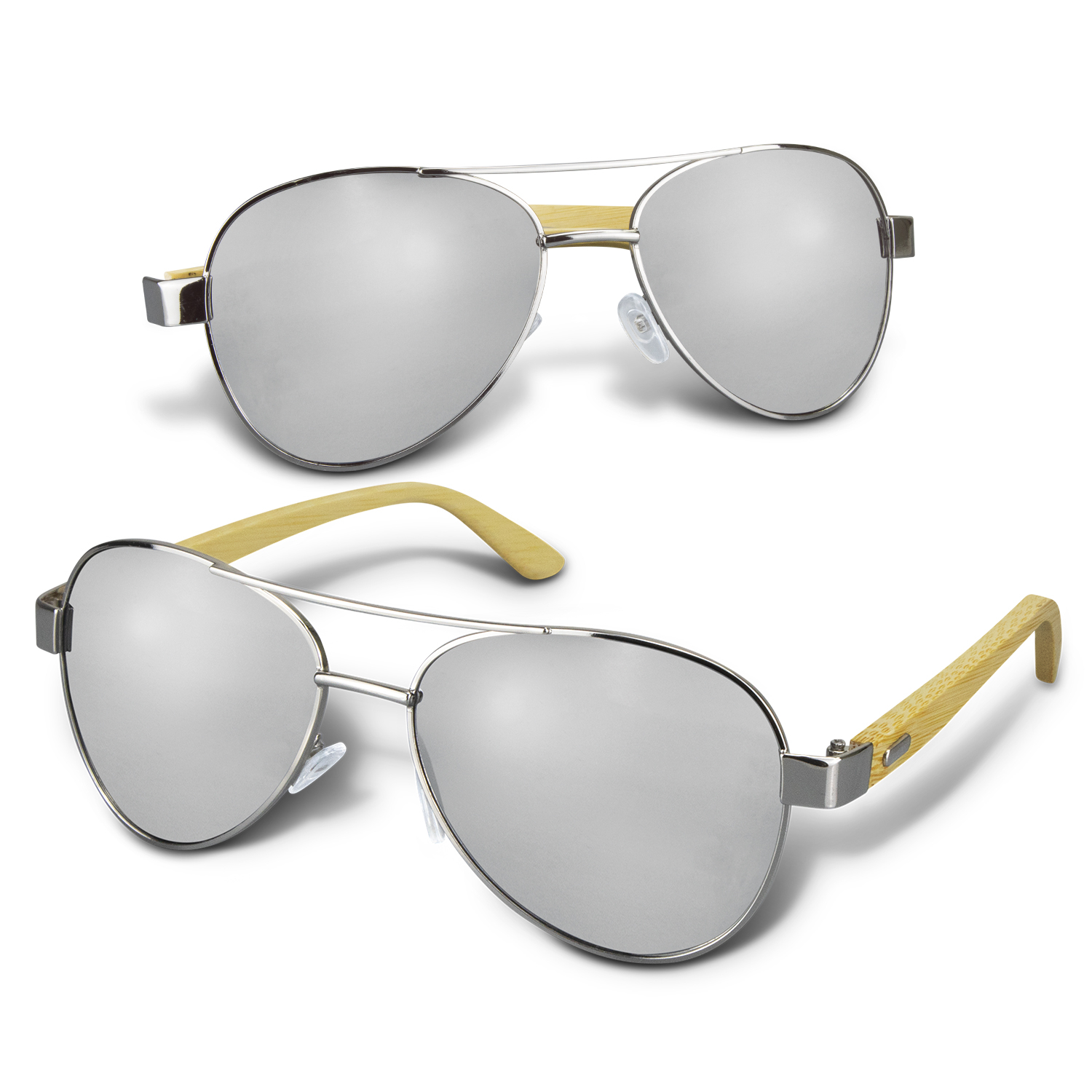 Sunglasses Aviator Mirror Lens Sunglasses – Bamboo -
