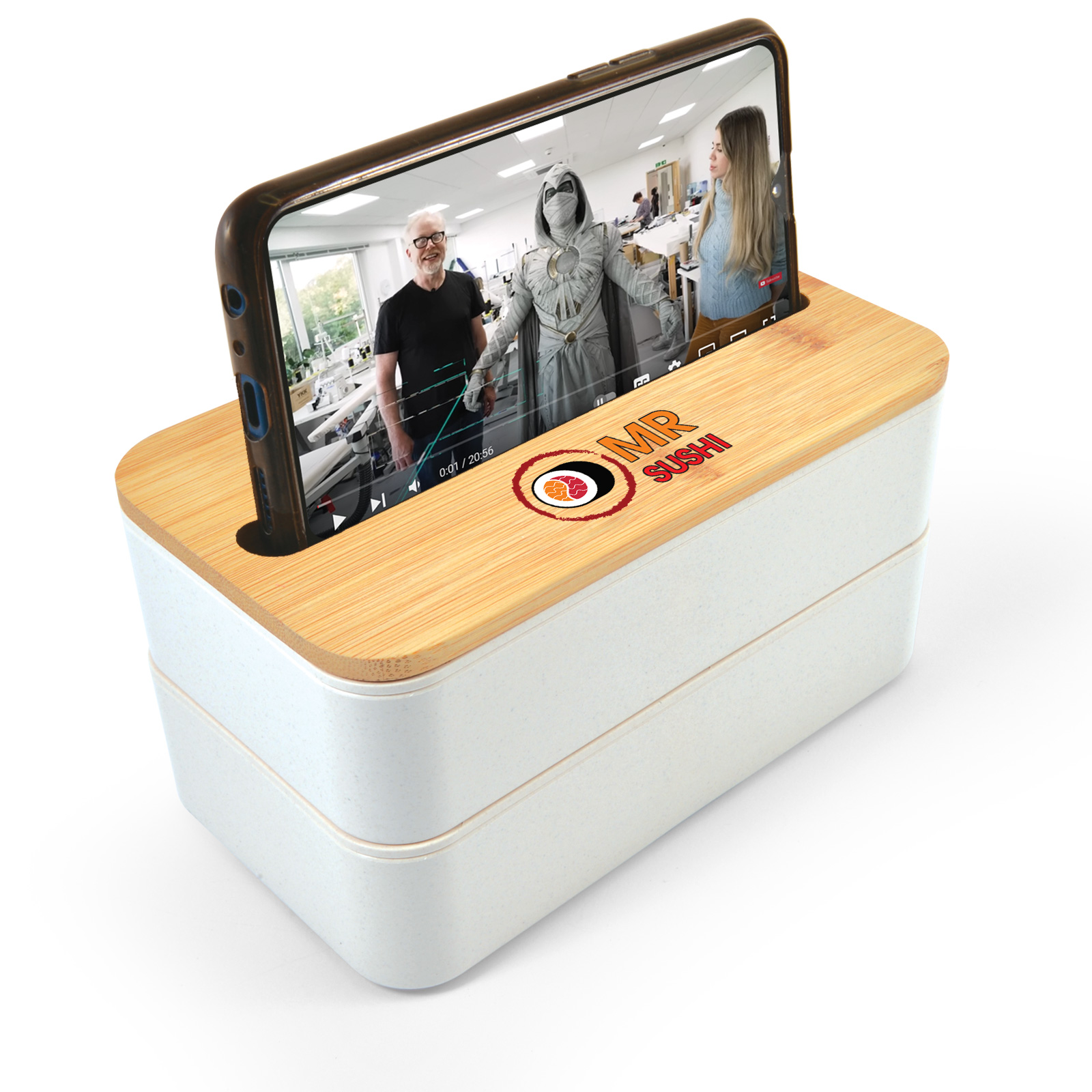 Home Accessories Stax Eco Lunch Box with Phone Holder Lid box