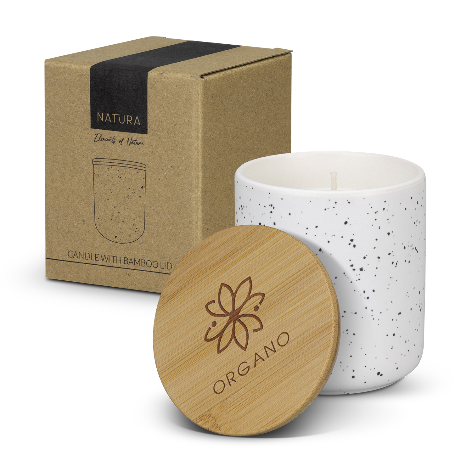 Candles & Diffusers NATURA Candle with Bamboo Lid bamboo