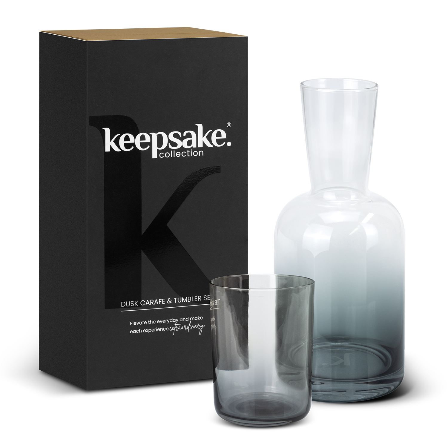 Glassware Keepsake Dusk Carafe and Tumbler Set and
