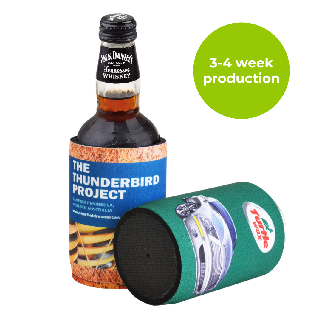 Indent: 3-4 Week Production Neoprene Stubby Holder with Full Colour Print – Indent holder